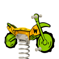 Fjedervippe Wickey PRO Motorrad "Crossey"  1000599_k