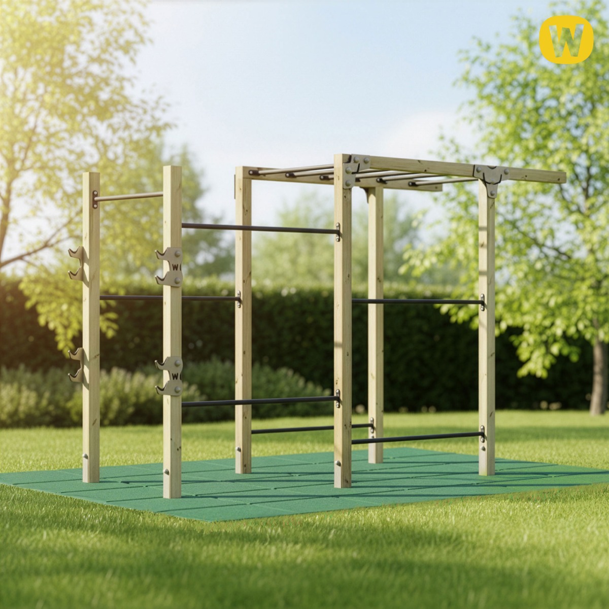 Faldsikringsmåtte 50x50x6,5 cm inkl. Fastgørelsespinde 835852